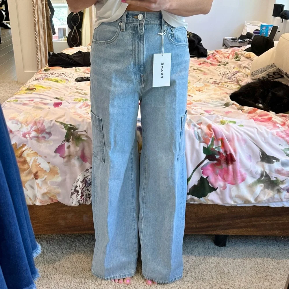 FRAME GENOA HIGH RISE BAGGY POCKET JEAN - Picture 2 of 8